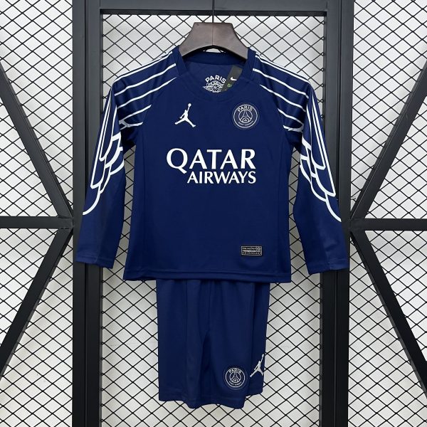 PARIS SAINT GERMAIN QUATRIEME MAILLOT 24/25 KIT ENFANTS MANCHES LONGUES